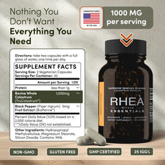 RHEASILVIA grass-fed cows source visual indicating premium colostrum.