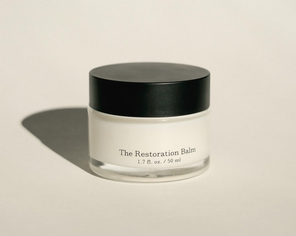 Rhemede Restoration Balm packaging box conveys premium skincare