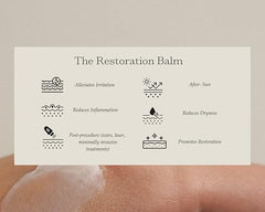Rhemede Restoration Balm swirled texture shows rich, creamy consistency
