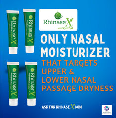 Rhinase dual-salt formulation nasal moisturizer provides natural moisture balance.