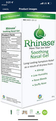 Rhinase nasal gel being applied to moisturize dry nostrils