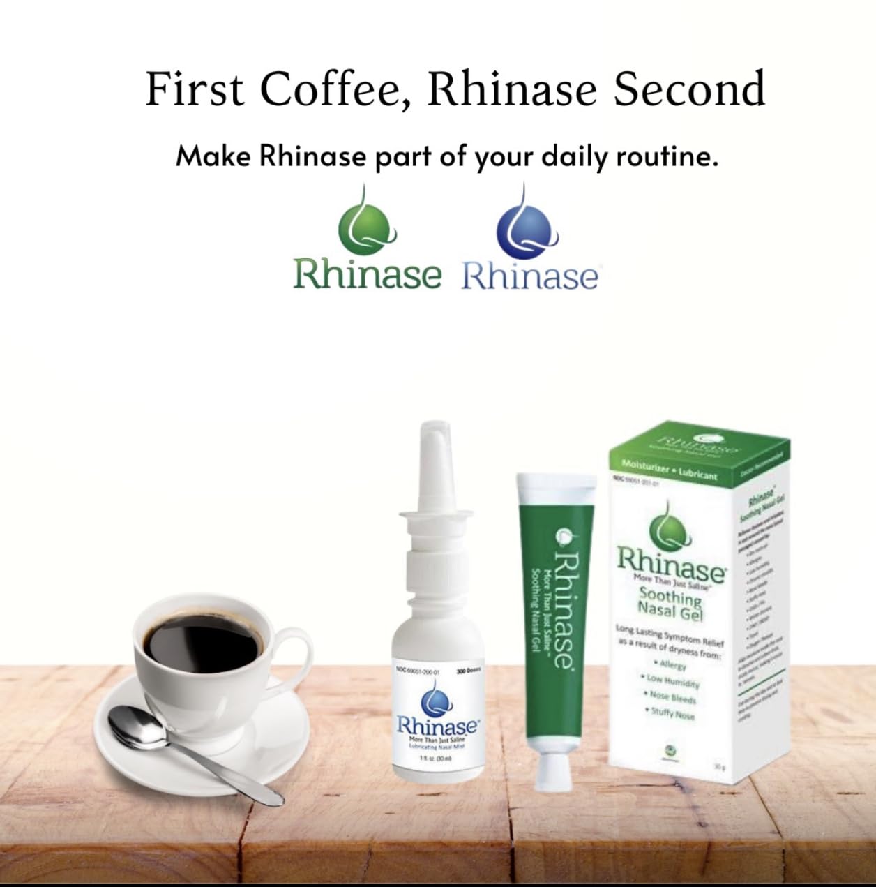 Rhinase packaging close-up highlighting compact design