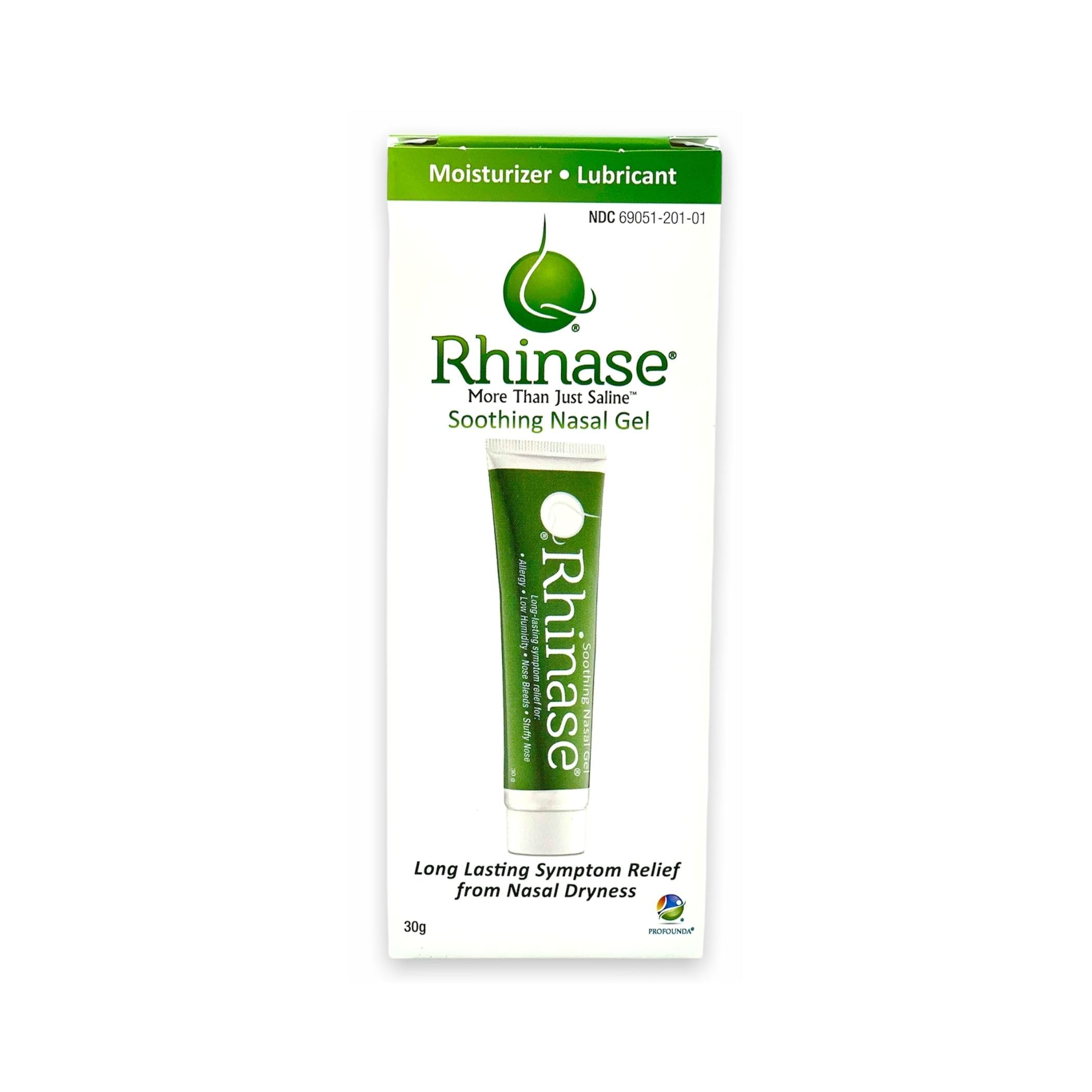 Rhinase nasal gel spray in action for comfortable nasal moisture.