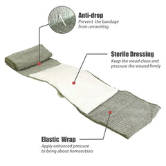Rhino Rescue compression pad close-up shows absorbent non-adherent surface
