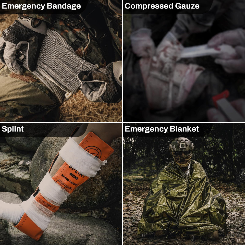 RHINO RESCUE IFAK gauzes and bandages for wound care in emergencies