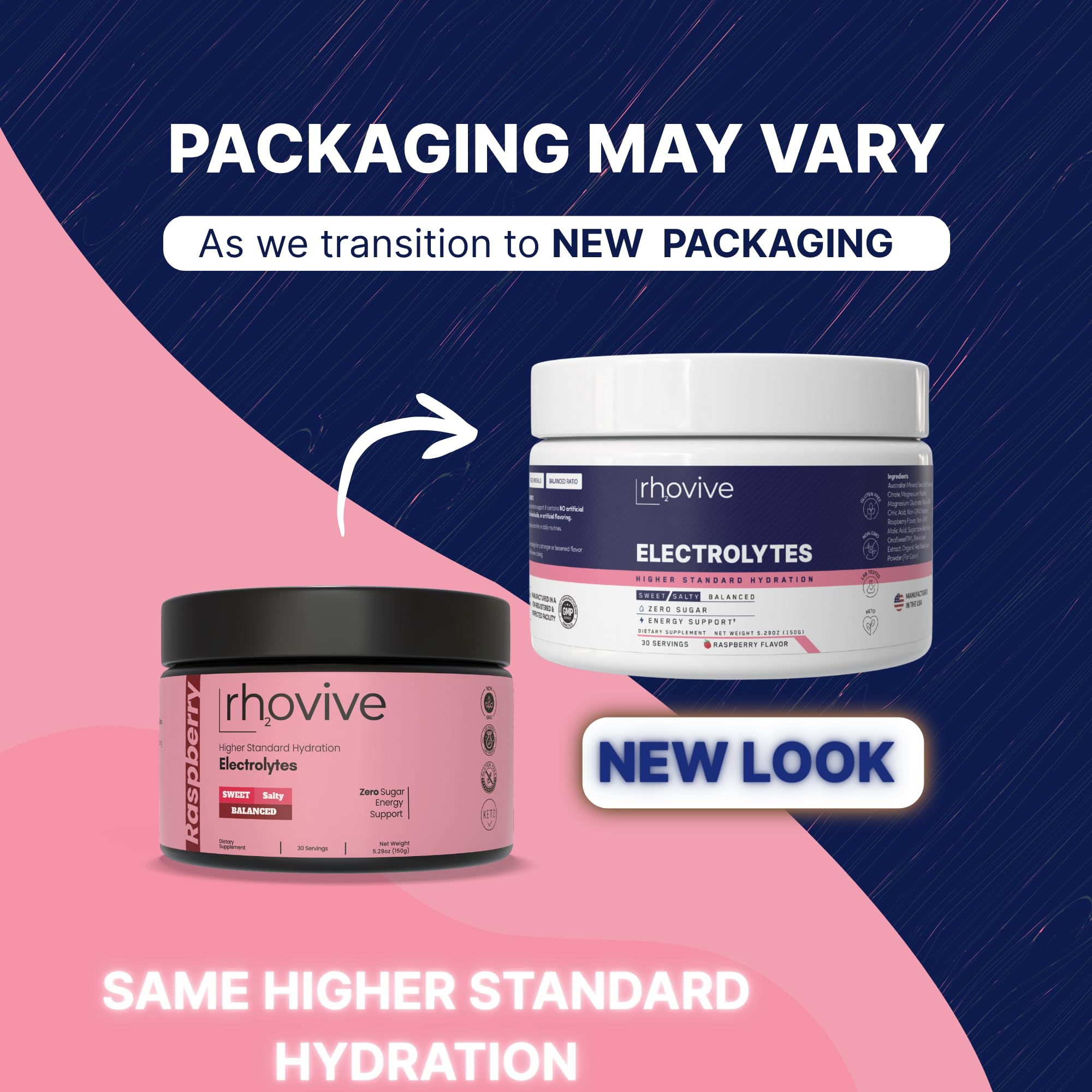 Rhovive Electrolyte Powder in glass with dissolved raspberry flavor for quick hydration