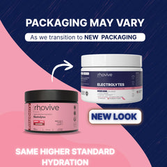 Rhovive Electrolyte Powder in glass with dissolved raspberry flavor for quick hydration