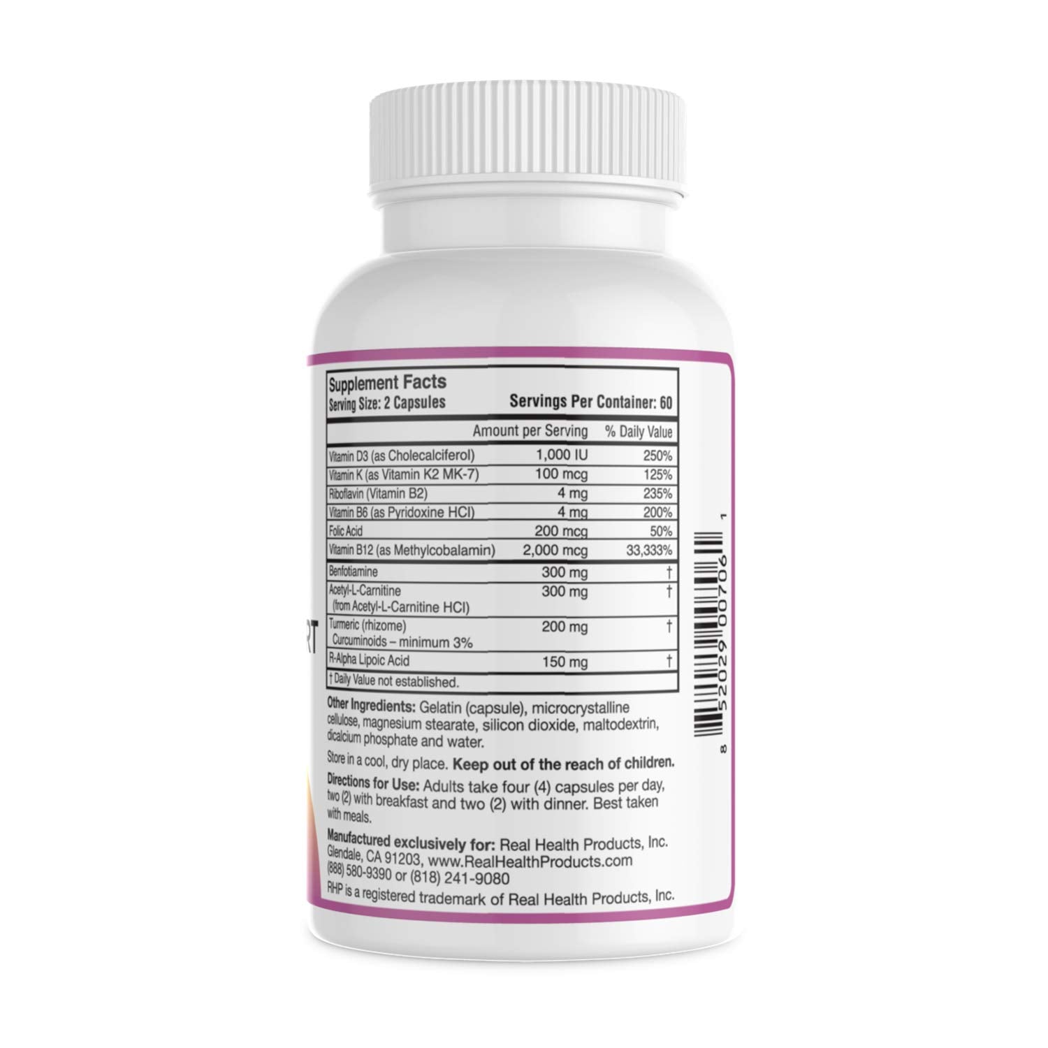 RHP Daily-use 120-capsule bottle for ongoing support