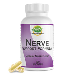 RHP nerve support bottle showing a multi vitamin blend for nerve health