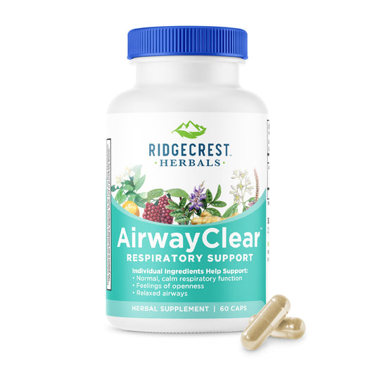 RidgeCrest AirwayClear bottle front for daily breathing support