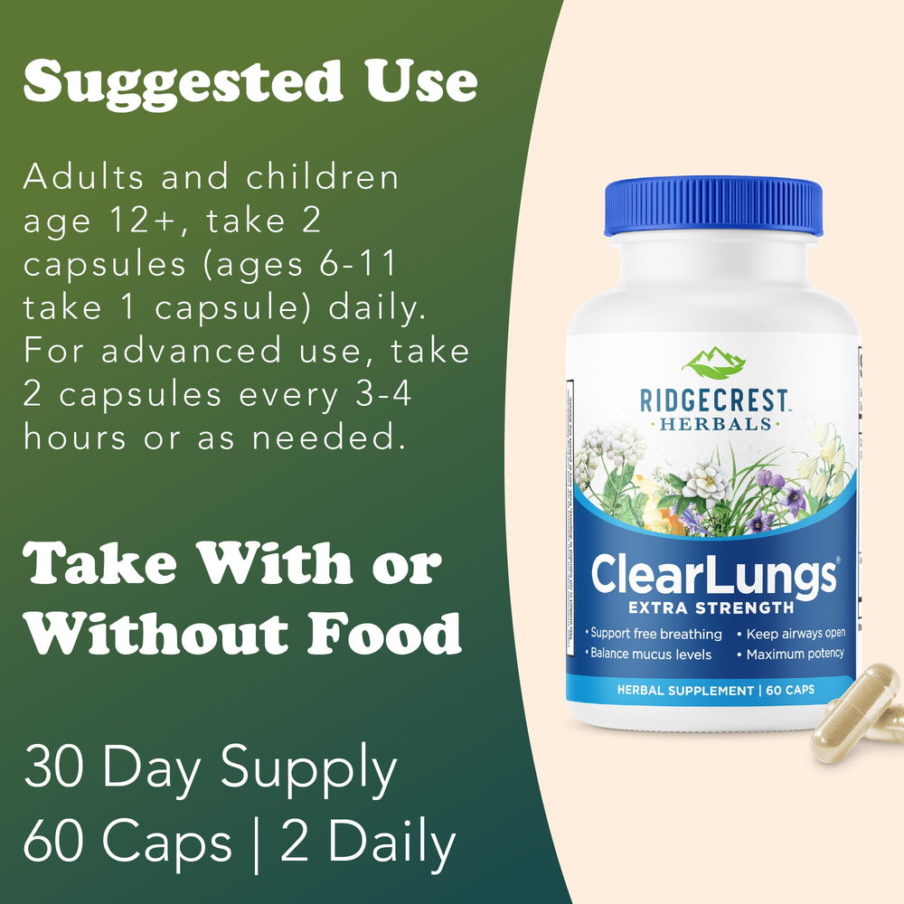RidgeCrest ClearLungs Gardenia Fruit ingredient highlighting respiratory support.