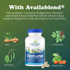 RidgeCrest ClearLungs packaging box with product information.