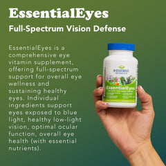 RidgeCrest EssentialEyes near laptop suggesting blue light support.