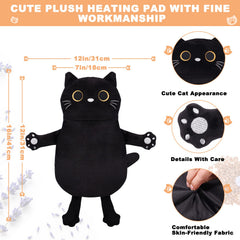 Rienkaco cat plush heating pad used for cramps comfort on sofa.