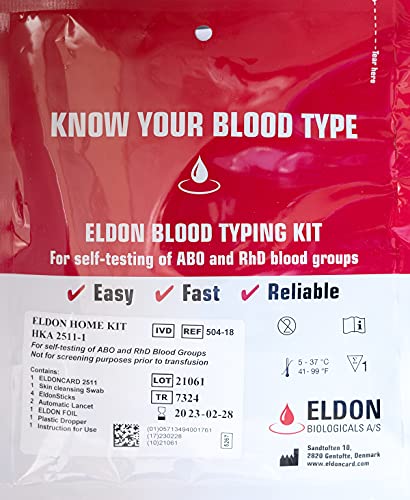 Right For Your Type Original Home Blood Typing Kit in a new package for simple at-home testing.