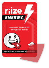 Riize Energy Strips show rapid absorption for instant focus without water.