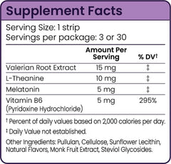 Riize Sleep Strips 30-count bottle close-up.
