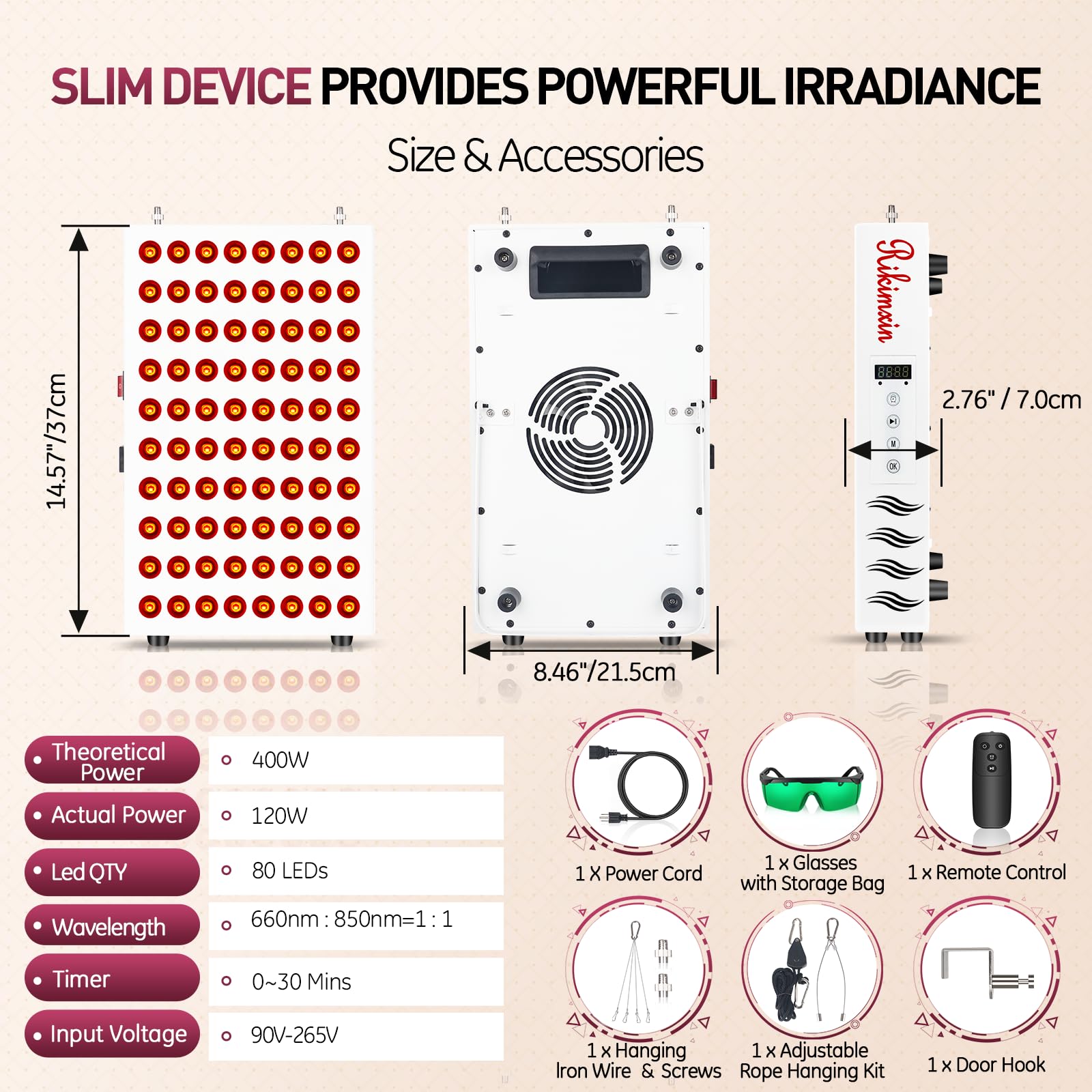 Rikimxin packaging shows included goggles and manual
