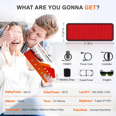 Mat folded compact for travel with Rikimxin red light therapy