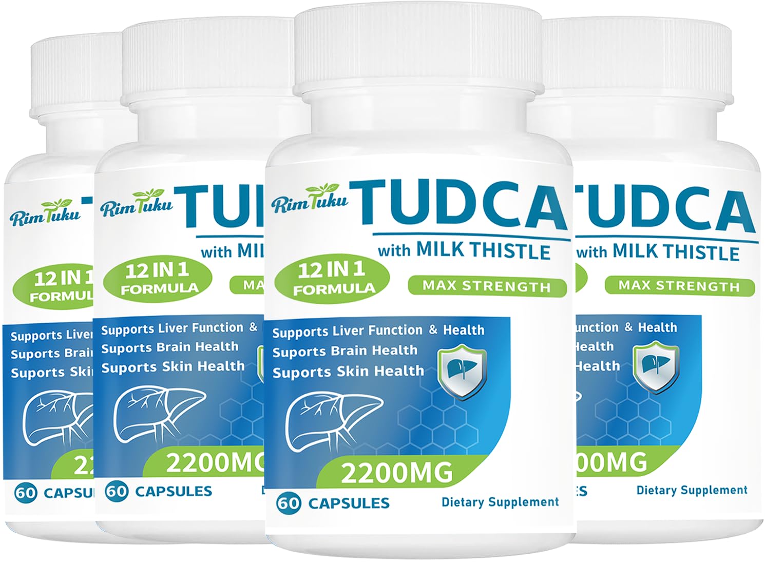 RimTuku bottle front with TudCA and Milk Thistle for liver support