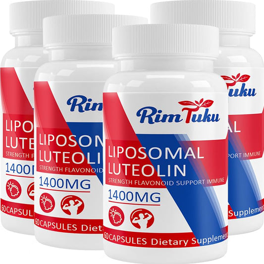 RimTuku liposomal luteolin bottle signaling brain-health support for daily use.