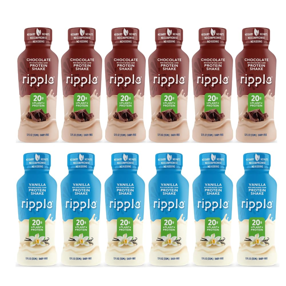 Ripple chocolate shake bottle, convenient on-the-go protein.