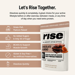 Rise Gluten-free and soy-free protein powder supports diverse diets.