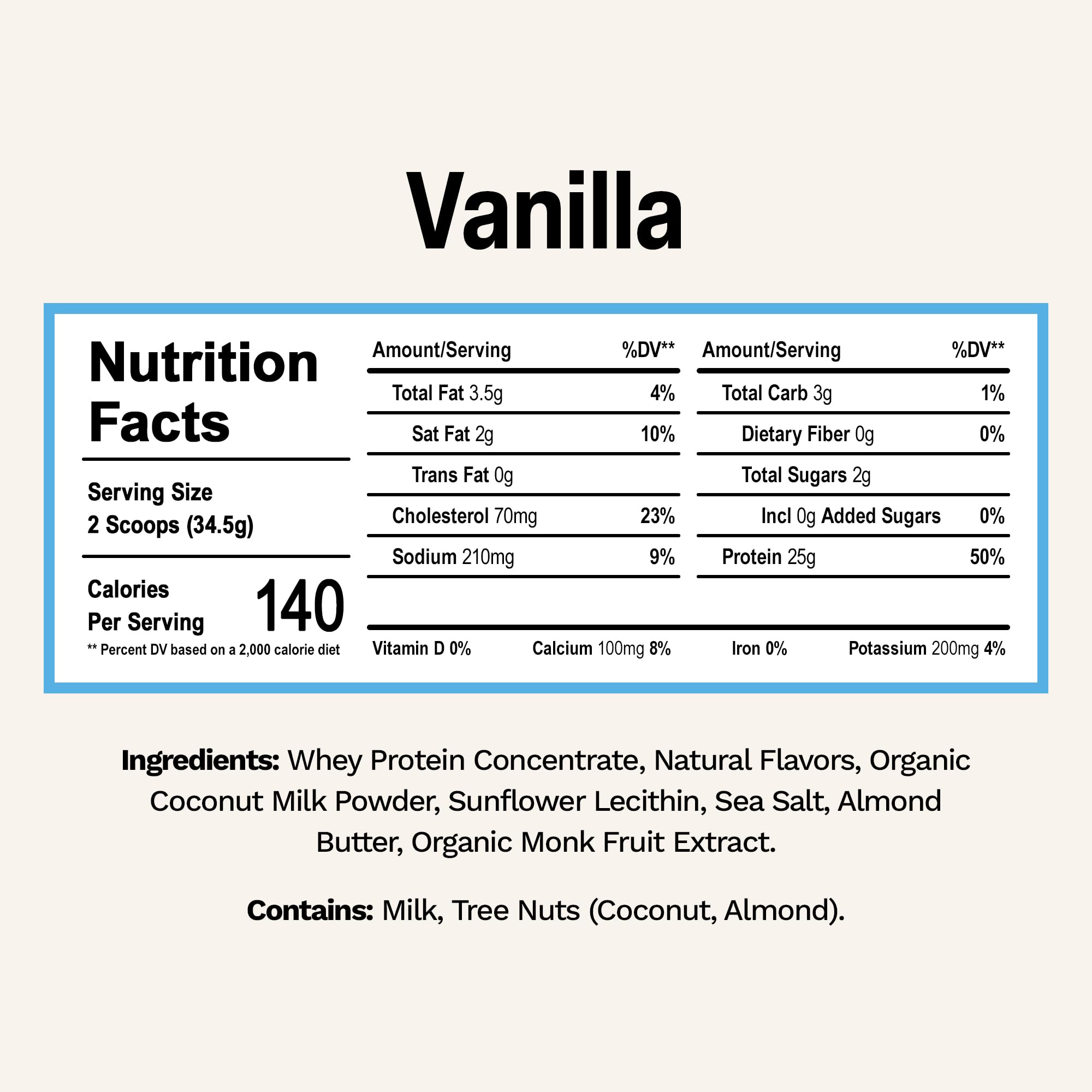 Rise New Zealand grass-fed whey vanilla jar highlights clean ingredients for daily shakes.