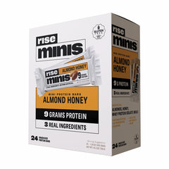 Rise Minis Almond Honey bar pack ready for on-the-go snacking.