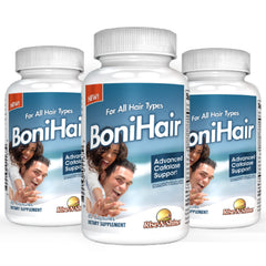 Rise-N-Shine BoniHair Catalase bottle front for hair vitality support.