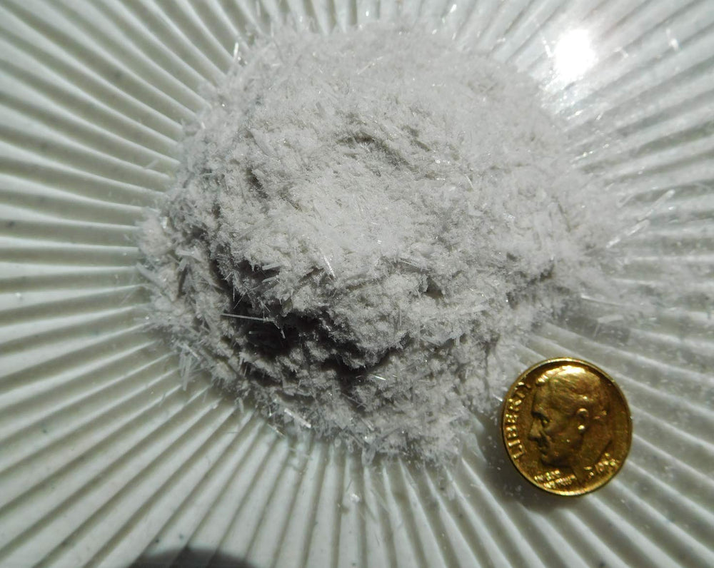 Rise Perspective Selenite Powder shown for art use and jewelry making with sparkle.