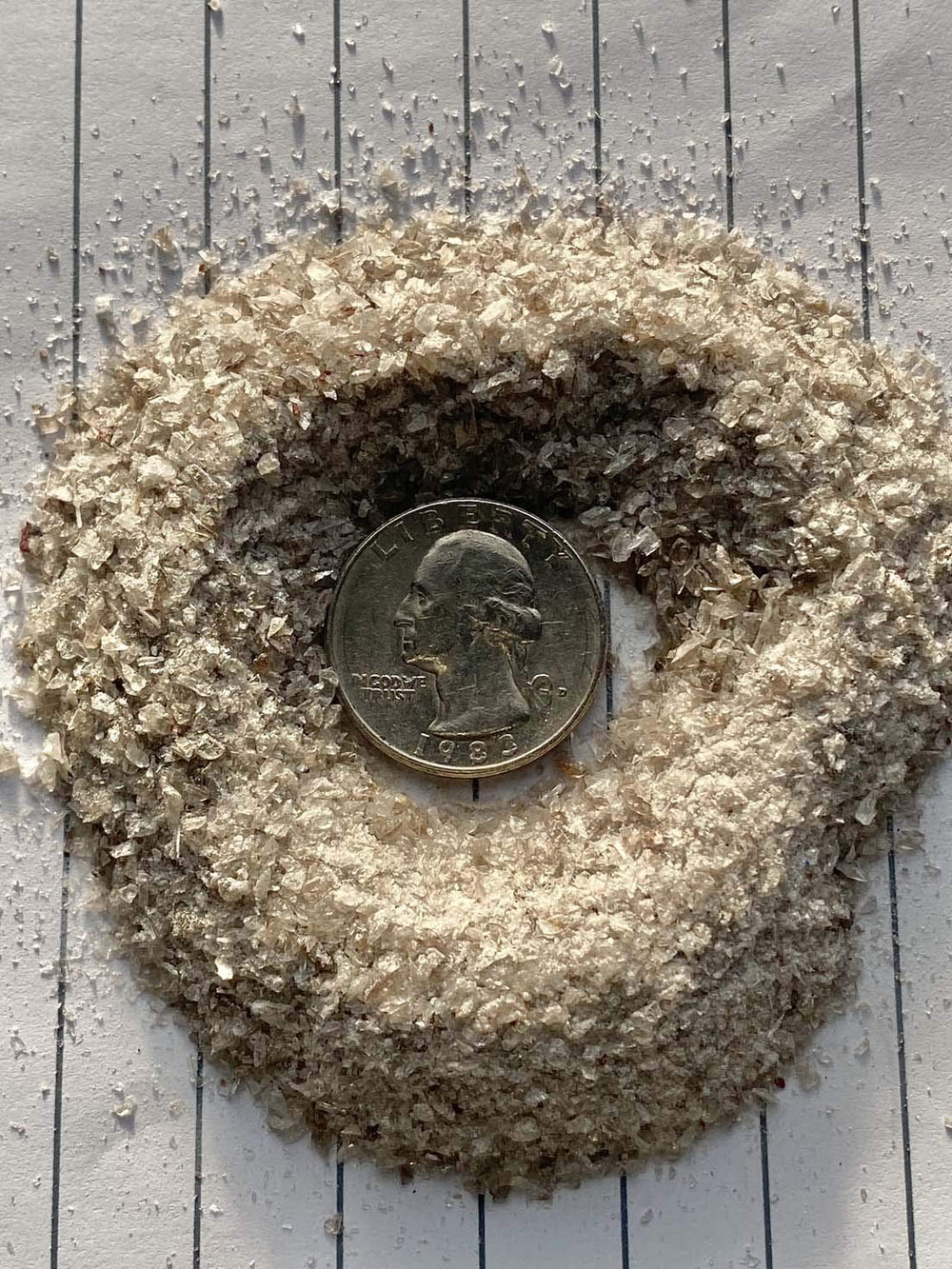 Rise Perspective smoky quartz powder crushed stone for tumbling and lapidary projects.