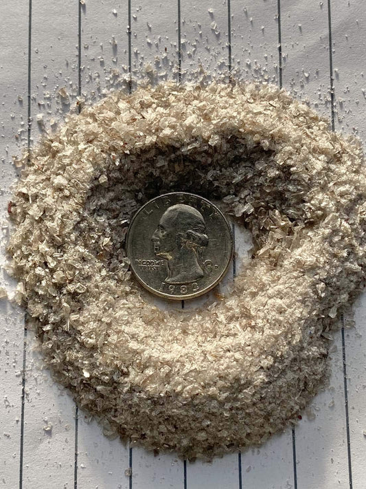 Rise Perspective smoky quartz powder crushed stone for tumbling and lapidary projects.