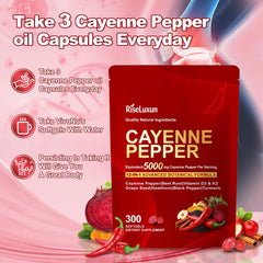 RiseLuxun daily three-capsule serving shown for convenient routine
