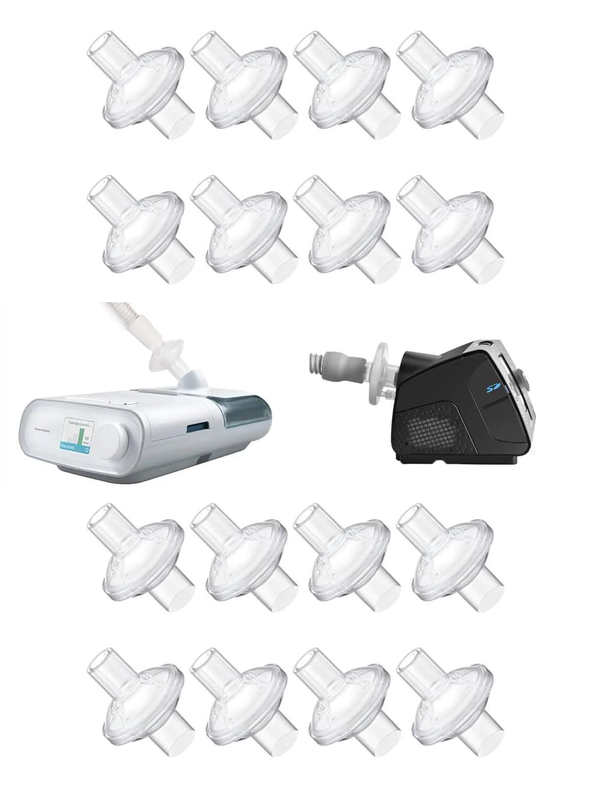 Compatibility view shows rislabo filter fitting 22mm tubing and 25mm elbows for clean airflow.