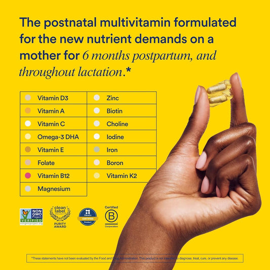 Ritual Postnatal Multivitamin capsules showing nested capsule design