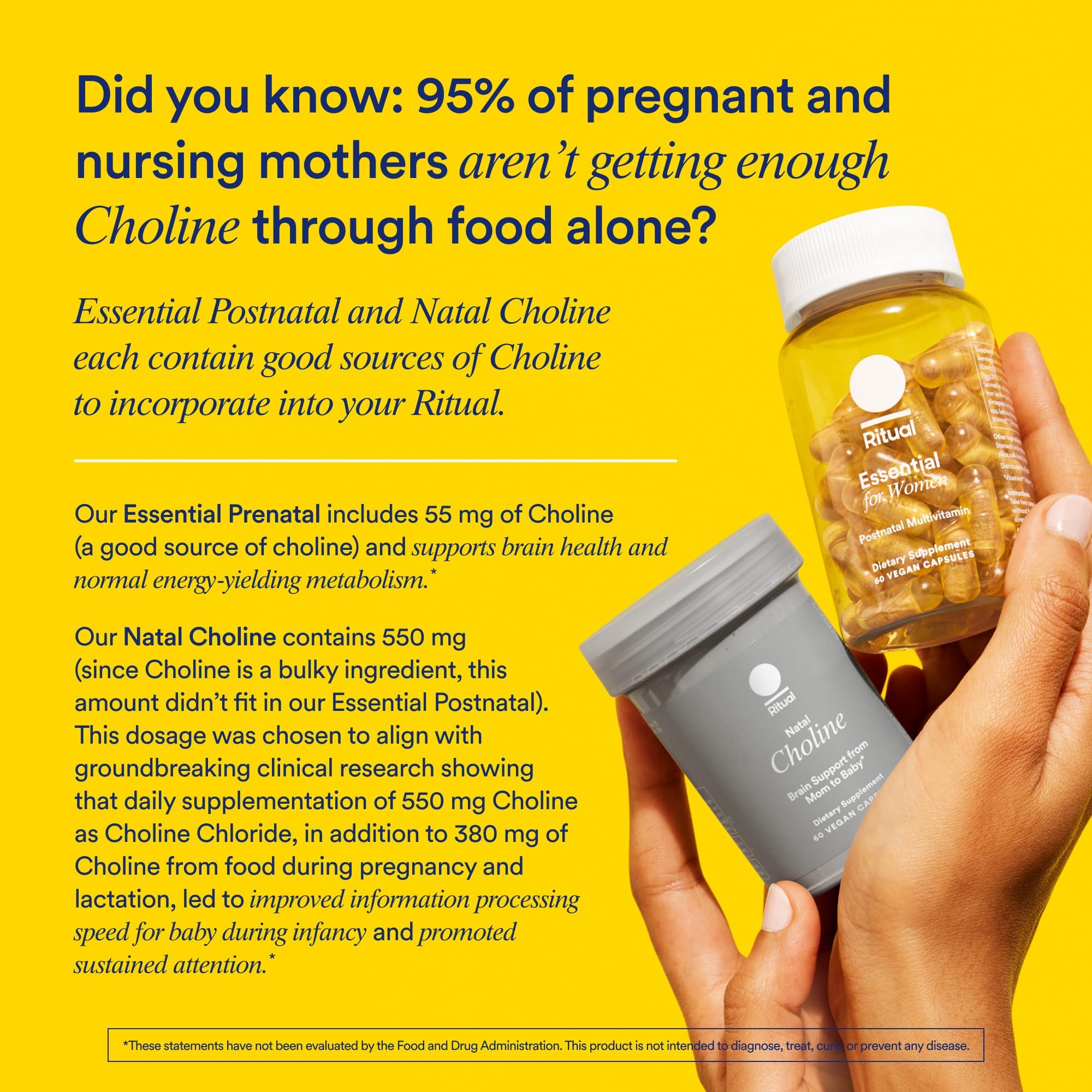 Omega-3 DHA sourced from microalgae in Ritual Postnatal Multivitamin