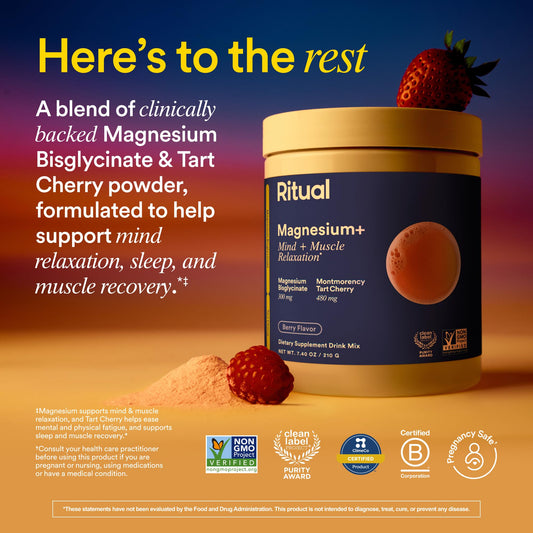 Ritual Magnesium+ measuring spoon showing two teaspoons for precise, easy-to-use serving.