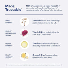 Ritual D3 from UK lichen in traceable ingredients for bone support
