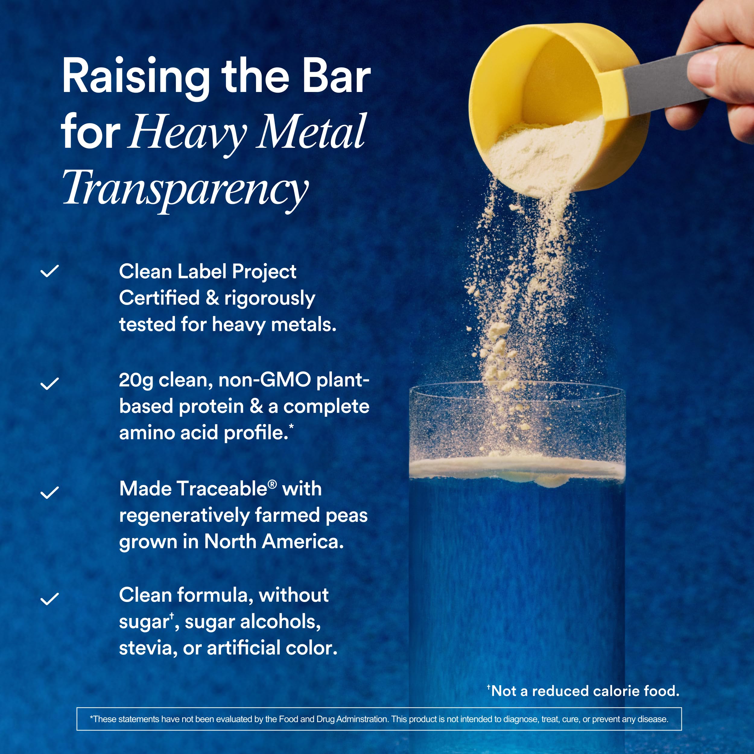 Ritual pea protein powder vanilla texture close-up with creamy, non-chalky mouthfeel.