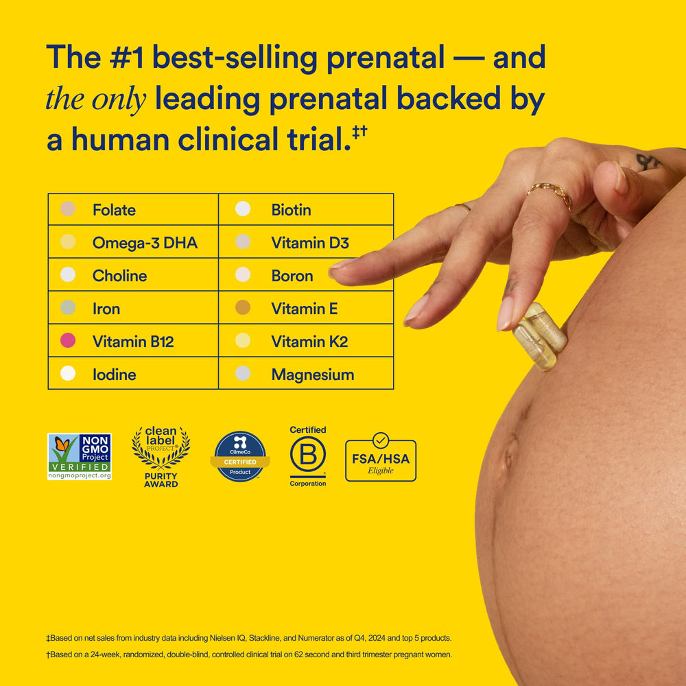 Ritual Prenatal nested-delayed-release capsules for gentle absorption.