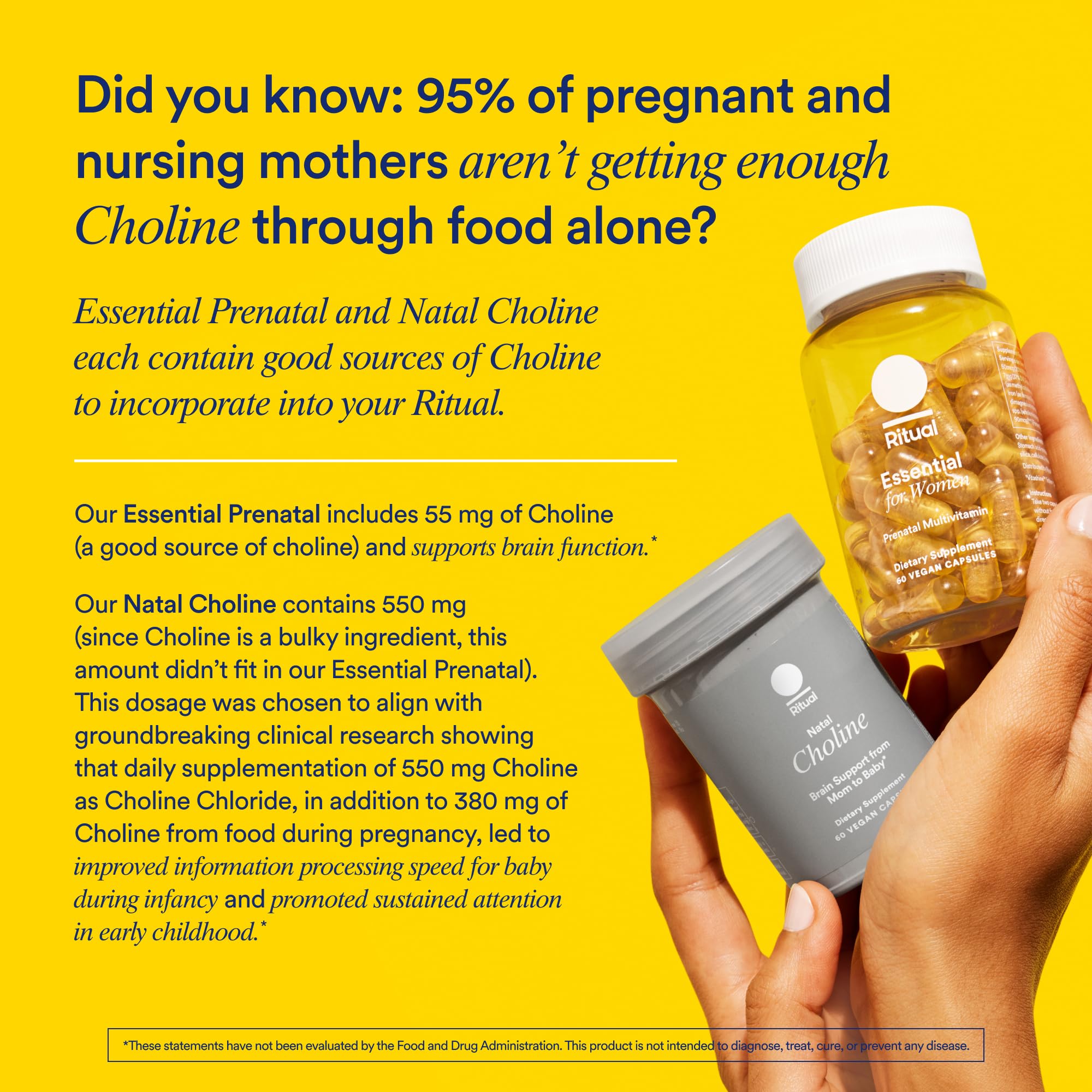 Ritual Prenatal bottle features a citrus tab for a pleasant start.