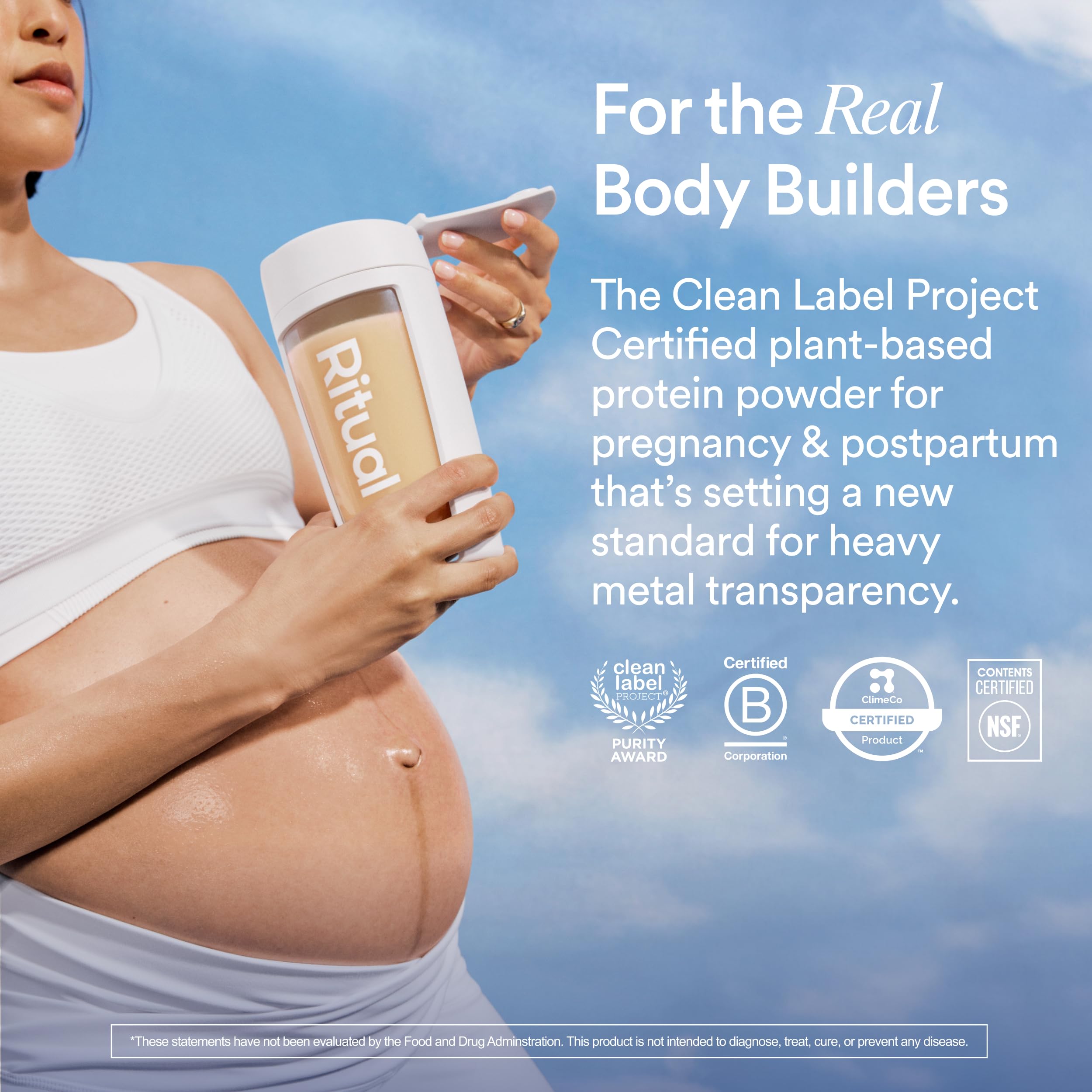 Ritual Prenatal vanilla shake glass: smooth, sugar-free daily option for busy days