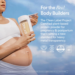 Ritual Prenatal vanilla shake glass: smooth, sugar-free daily option for busy days