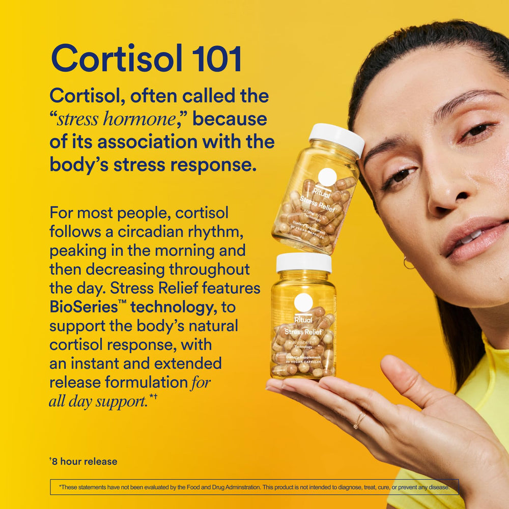 Ritual Stress Relief saffron source imagery underscores mood support potential.