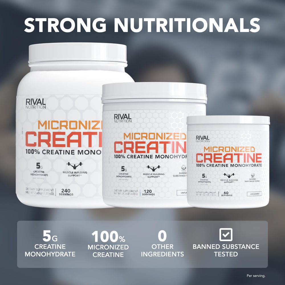 RIVAL NUTRITION 5g serving Creatine illustration for strength foundation