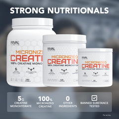 RIVAL NUTRITION 5g serving Creatine illustration for strength foundation