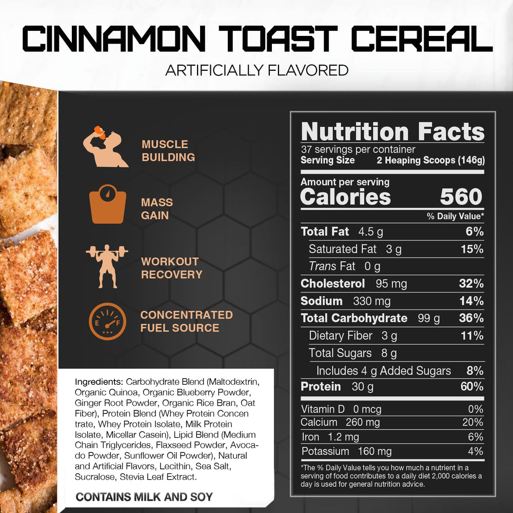 RIVAL NUTRITION Clean Gainer shake prep image demonstrates convenient mixed shake after training.