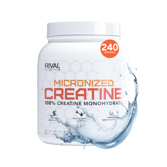 RIVAL NUTRITION Micronized Creatine bottle for quick daily use