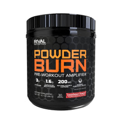 RIVAL NUTRITION Powder Burn Knockout Punch scoop ready to measure energy boost